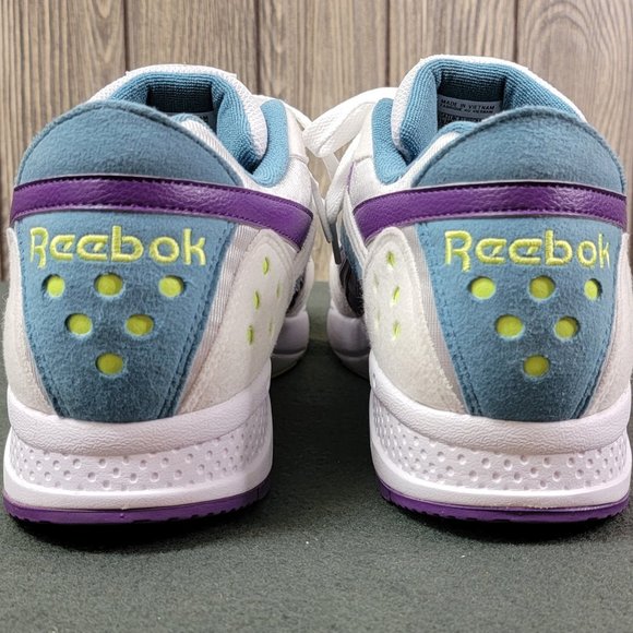 Reebok Pyro DV7292 Men's Trainers White/Blue/Purple/Yellow Sz 9.5 - Picture 5 of 11